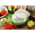 3 in 1 Grater for Vegetables And Fruits with Container Box - green