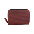 Compact Leather Wallet-Red