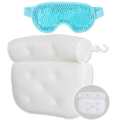 4D Mesh Bath Pillow Head Rest With Gel Eye Mask