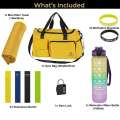 Unisex Gym Starter Kit: Duffel Bag, Bands, Bottle & More (10 Pcs)