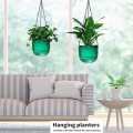 2 Pack Hanging Planters Flower Pots - Emerald