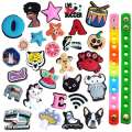 30 Piece Shoe Decoration Charms Stickers & Bracelets