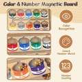 Magnetic Color & Number Maze Wooden Toddler Toys