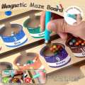 Magnetic Color & Number Maze Wooden Toddler Toys