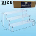 3 Tier Clear Acrylic Display Riser Stands Perfume Organiser Cupcake Stand