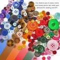 2400 Piece Round Resin Buttons Mixed Color Assorted Sizes For Crafts Sewing