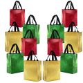 12 Pack Christmas Gift Bags Party Favor Goodie Bag Set With Handles