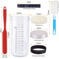 Sourdough Starter Jar Kit With Thermometer, Scrapper, Cloth Cover, Cleaner
