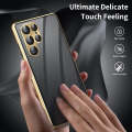 For Samsung Galaxy S24 Ultra 5G Privacy Full Cover Magnetic Metal Tempered Glass Phone Case(Gold)