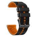 For Huawei GT2 Pro 22mm Perforated Two-Color Silicone Watch Band(Black+Orange)