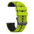 For Honor Watch GS 3 22mm Perforated Two-Color Silicone Watch Band(Lime+Black)