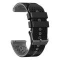 For Honor Watch GS Pro 22mm Perforated Two-Color Silicone Watch Band(Black+Grey)