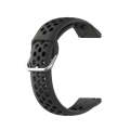 For Samsung Galaxy Watch 5 Pro 45mm 20mm Perforated Breathable Sports Silicone Watch Band(Black)