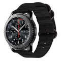 For Samsung Galaxy Watch Active 2 22mm / Gear S3 Nylon Three-ring Watch Band(Black)