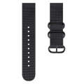 For Samsung Galaxy Watch Active 2 22mm / Gear S3 Nylon Three-ring Watch Band(Black)