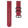 For Samsung Galaxy Watch Active 2 22mm / Gear S3 Nylon Three-ring Watch Band(Wine Red)