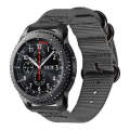 For Samsung Galaxy Watch Active 2 20mm / Gear S3 Nylon Three-ring Watch Band(Gray)