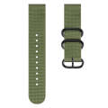 For Samsung Galaxy Watch Active 2 18mm / Gear S3 Nylon Three-ring Watch Band(Army Green)