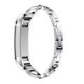 For Fitbit Alta Smart Watch X-shaped Metal Watch Band(Silver)