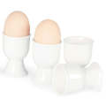 Egg Cup Set - 4 Piece White Porcelain Footed Egg Cup Set | DAILY DEALS