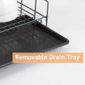 Dish Drying Rack - 2 Layer Black Dish Drying Rack For Kitchen Counter