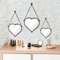 Wall Mirror Set - 3 Piece Heart Shaped Decorative Hanging Mirror Set