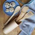 Utensils Set - 5 Piece Bamboo Kitchen Cooking Tools Utensils Set Spatulas Spoons