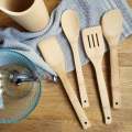 Utensils Set - 5 Piece Bamboo Kitchen Cooking Tools Utensils Set Spatulas Spoons
