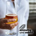 Beer Glass Set - 6 Piece Tulip Shape 370ml Stemmed Drinking Beer Glass Set