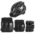 7 Pieces Protective Gear Set - Bike Helmet for Adult Knee and Elbow Pads and Wrist Guards