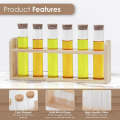 Borosilicate Glass Tubes - 7 Piece Borosilicate Household Tubes Condiment with Wooden Rack Set