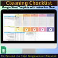 Google Sheets Template - Cleaning Checklist with Instruction Tab