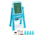 Easel for Kids - Double Sided Standing Toddler Art Easel with Chalkboard