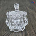 Glass Sugar Jars - Set of 2 Elegant Multifunctional Clear Glass Decorative Sugar Jar with Lid