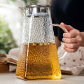 Borosilicate Glass Pitcher - Hand Crafted 1.5 Litre Borosilicate Glass Beverage Pitcher with Stai...
