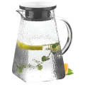 Borosilicate Glass Pitcher - Hand Crafted 1.5 Litre Borosilicate Glass Beverage Pitcher with Stai...