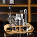 Bartending Cocktail Set - Home Mixology Bartending Cocktail Set with Stylish Bamboo Stand