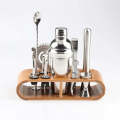 Bartending Cocktail Set - Home Mixology Bartending Cocktail Set with Stylish Bamboo Stand
