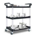Household Pull Utility Cart - Multi-Purpose 3 Tier Household Utility Food Serving Cart Trolley On...