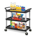 Household Pull Utility Cart - Multi-Purpose 3 Tier Household Utility Food Serving Cart Trolley On...