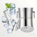 Ice Bucket Set - Insulated Stainless Steel Ice Bucket with Ice Tong, Scoop and Strainer