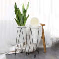 Metal Potted Plant Stand - Decorative 2 Flower Flower Pot Planters with Metal Stand