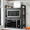 Kitchen Microwave Oven Holder Rack Iron Storage Organizer Shelf Stand (2-Layers)