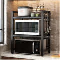 Kitchen Microwave Oven Holder Rack Iron Storage Organizer Shelf Stand (2-Layers)