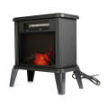 Electric Fireplace Heater - Mini Vintage Style Realistic Flame Effect Freestanding Electric Firep...