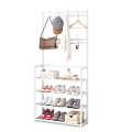 Multifunctional Shoe & Hat Rack Storage Shelf 4-Tier And 8 Hooks