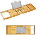 Bathtub Caddy Tray - Natural Bamboo Wood Adjustable Bathtub Caddy and Bed Tray