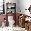 Over-The-Toilet Rustic Industrial Storage Shelf