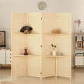Partition Room Divider - Bamboo Foldable Home Office Divider Partition Wall with Removable Storag...