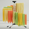 Pasta Drying Rack - Collapsible with 16 Suspension Rods Anti Slip Pasta Dry Rack